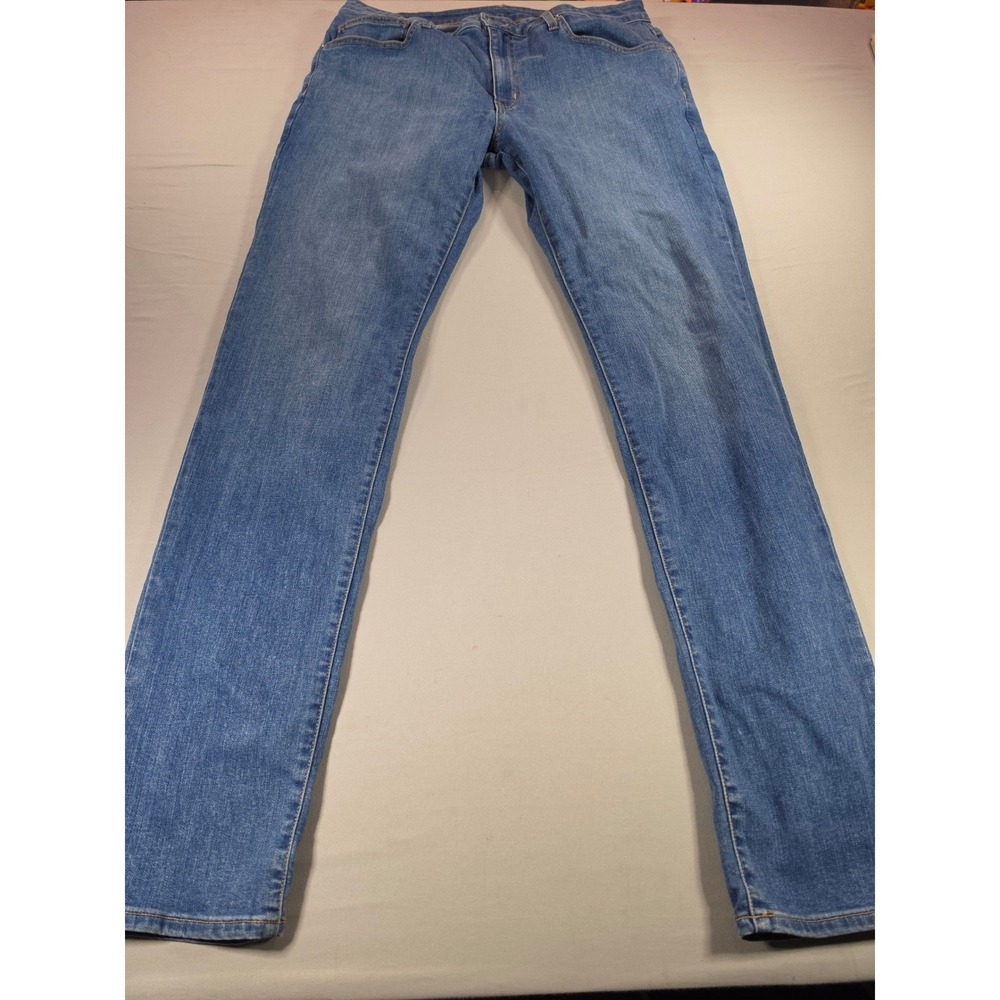 Aviator Mens USA Made Travel Jeans Size 36 Blue Denim Slim Fit Stretch